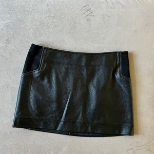 BCBGMaxAzria Black Leather-like Mini